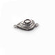 1 Pc Pave Diamond With Rosecut Diamond 925 Sterling Silver Pear Double Bail Connector- Polki Connector-Size: 19mmx10mm  PDC1057 - Tucson Beads