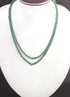 110  Carats 2  Strands Of Precious Genuine Emerald Necklace - Faceted Rondelle Beads - Rare & Natural Emerald Necklace - Stunning Elegant Necklace SPB0030