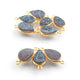 9 Pcs Mystic Blue Druzy Pear 925 Sterling Vermeil Double Bail Connector - 19mmx9mm- SS1147 - Tucson Beads