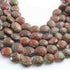 1 Strand Unakite  Faceted Briolettes -Coin Shape  Briolettes - 18mmx13mm-20mmx16mm-10 Inches BR01536