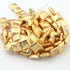 1 Stands Gold Plated Designer Copper Square Shape Beads, Copper Beads, Jewelry Making, 16mm, 8 inches BulkLot- GPC0001