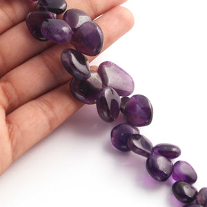 1  Strand Amethyst  Smooth Briolettes -Heart Shape Briolettes  - 10mmX10mm-18mmx19mm -8 Inches BR1205 - Tucson Beads