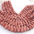 1 Strand Rhodonite Faceted Briolettes - Fancy Beads 9mmx10mm-6mmx8mm- 8.5 Inches BR01546