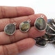 10 Pcs Beautiful Labradorite Assorted  Shape 925 Sterling Silver Gemstone Faceted Pendant - 20mmx15mm-17mmx13mm SS004 - Tucson Beads