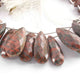 1  Long Strand  Unakite Faceted Briolettes - Pear Shape Briolettes - 27mmx11mm-29mmx14mm - 9 Inches BR01542 - Tucson Beads