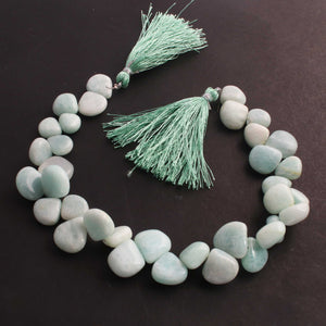 1 Strand Amazonite Smooth  Briolettes - Amazonite Heart Shape Beads -10mm-15mm 10 Inches BR3484 - Tucson Beads