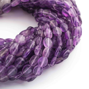 1 Strand Amethyst Faceted Briolettes Oval Shape  Briolettes - 6mmx5mm-10mmx6mm 13 Inches BR01017 - Tucson Beads