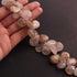 1  Long Strand  Golden Rutile Smooth Briolettes -Pear Shape  Briolettes - 13mmx11mm-22mmx14mm-8 Inches BR2706
