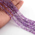 1 Strand Amethyst Faceted Briolettes Oval Shape  Briolettes - 7mmx6mm-10mmx7mm 13.5 Inches BR01018