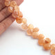 1 Long Sunstone Smooth Briolettes - Heart Shape Briolettes - 10mm-13mm-11 Inches BR2025 - Tucson Beads