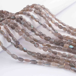 1 Strand Labradorite Faceted Briolettes Oval Shape  Briolettes - 7mmx5mm-9mmx5mm 13 Inches BR01020 - Tucson Beads