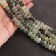 1 Strand Prehnite Faceted Roundels -Gemstone Roundels  Beads- 10mm-16mm -8 Inches BR02199 - Tucson Beads