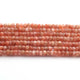 1 Long  Strand Sunstone Faceted Rondelles  - Roundells Beads 3mm-5mm 12 Inch BR253 - Tucson Beads