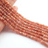 1 Long  Strand Sunstone Faceted Rondelles  - Roundells Beads 4mm-5mm 12 Inch BR253