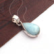 1 Pc Genuine and Rare Larimar Pear Pendant - 925 Sterling Silver - Gemstone Pendant  - SJ313 - Tucson Beads