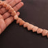 1 Strand Peach Moonstone  Faceted Briolettes- Fancy Shape Briolettes 12mmx9mm-19mmx13mm 10 Inch BR240
