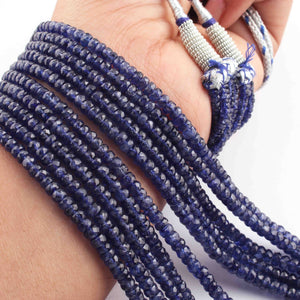 510. Ct 5 Strands Of Genuine Blue Sapphire Necklace - Faceted Rondelle Beads - Rare & Natural Sapphire Necklace - Stunning Elegant Necklace - SPB0100 - Tucson Beads