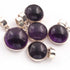 1 Pc Genuine and Amethyst Round Pendant - 925 Sterling Silver - Gemstone Pendant SJ009