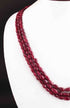 530 Ct. 1 Strand Of Genuine Garnet Necklace - Smooth Oval Beads - Rare & Natural Garnet Necklace - Stunning Elegant Necklace - BRU180