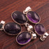 1 Pc Genuine and Rare Amethyst Oval Pendant - 925 Sterling Silver - Gemstone Pendant SJ23