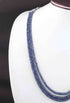 230. Ct 3 Strands  Natural Burmese Blue Sapphire Necklace - Faceted Rondelle Beads - Burma  Necklace - Stunning Elegant Necklace - SPB0109