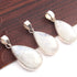 1 Pc Genuine and Rare white Rainbow Moonstone Pendant,Pear Pendant ,925 Sterling Silver Pendant,Gemstone Pendant,Cabochon pendant SJ14