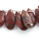 1  Long Strand  Unakite Faceted Briolettes - Pear Shape Briolettes - 23mmx13mm-32mmx12mm - 9 Inches BR01512 - Tucson Beads