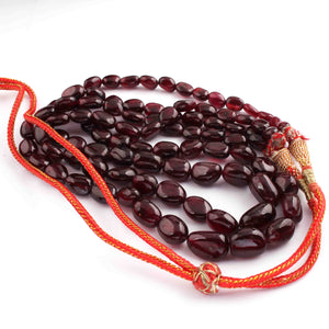 600 Ct. 1 Strand Of Genuine Ruby Necklace - Smooth Oval Beads - Rare & Natural Ruby Necklace - Stunning Elegant Necklace - BRU178 - Tucson Beads