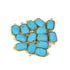 10 Pcs Turquoise 925 Sterling Vermeil Gemstone Faceted Rectangle Shape Pendant & Connector -18mmx11mm-21mmx11mm SS358