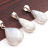 1 Pc Genuine and white Rainbow Moonstone Pear Shape Pendant - 925 Sterling Silver Pendant- Gemstone Pendant  SJ26