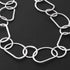 2 Necklace Top Quality 3 Feet Each Silver Plated Round with D Shape Copper Link Chain - Each 38 inch GPC1179