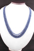 320. Ct 4 Strands  Natural Burmese Blue Sapphire Necklace - Faceted Rondelle Beads - Burma Sapphire Necklace - Stunning Elegant Necklace - SPB0116