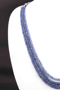 320. Ct 4 Strands Of Genuine Blue Sapphire Necklace - Faceted Rondelle Beads - Rare & Natural Sapphire Necklace - Stunning Elegant Necklace - SPB0116 - Tucson Beads