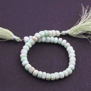 1 Long  Strand Green Opal Faceted Rondelles - Green Opal Round Shape Beads 6mm- 8 Inches BR3973 - Tucson Beads