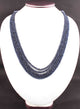 415. Ct 5 Strands Of Genuine Blue Sapphire Necklace - Faceted Rondelle Beads - Rare & Natural Sapphire Necklace - Stunning Elegant Necklace - SPB0111 - Tucson Beads