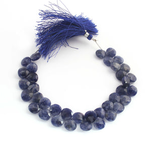 1  Strand  Sodalite Faceted Briolettes - Heart Shape Briolettes -10mm - 8 Inches BR02756 - Tucson Beads