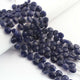 1  Strand  Sodalite Faceted Briolettes - Heart Shape Briolettes -10mm - 8 Inches BR02756 - Tucson Beads