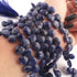 1  Strand  Sodalite Faceted Briolettes - Heart Shape Briolettes -10mm - 8 Inches BR02756