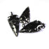3 Pcs Black Jasper Arrowhead Fully Black Plated Pendant -  Electroplated With Black Edge -58mm-66mm AR069
