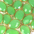 10 Pcs Beautiful Green Chalcedony 925 Sterling Vermeil Gemstone Faceted Oval Shape Single Bail Pendant -18mmx11mm  SS442