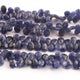 1 Strand Sodalite Faceted  Briolettes - Pear Shape Briolettes - 12mmx8mm - 9 Inches BR02757 - Tucson Beads
