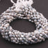 1 Strand Grey Silverite Faceted Briolettes - Coin Shape Beads 8mm 16 Inches BR3824