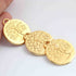 5 Pc Gold Tree Charm - 24k  Gold Plated Tree - Brass Gold Round Tree Of Life  Pendant 26mmx23mm GPC359