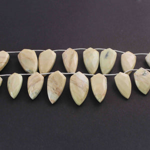 1  Long Strand Yellow Opal Faceted Briolettes Fancy Shape Briolettes  21mmx12mm-30mmx15mm-6  Inches BR01506 - Tucson Beads