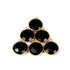 7 Pcs Beautiful Black Onyx 925 Sterling Vermeil Gemstone Faceted Round Shape Single Bail Pendant -18mmx15mm SS285