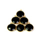 7 Pcs Beautiful Black Onyx 925 Sterling Vermeil Gemstone Faceted Round Shape Single Bail Pendant -18mmx15mm SS285 - Tucson Beads