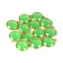 7 Pcs Beautiful Green Chalcedony 925 Sterling Vermeil Gemstone Faceted Round Shape Single Bail Pendant -18mmx15mm SS527