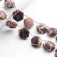1 Strand Chocolate  Jasper Hexagon Shape Faceted Briolettes  - 12mm-14mm-9  Inches BR01490 - Tucson Beads