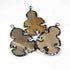 3 PCS Jasper Snowman Oxidized Silver Plated Charm Single Bail Pendant - Electroplated - 58mm-62mm AR075