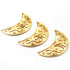 5 Pcs 24k Gold Plated Copper Moon Pendant, Designer Fancy Charm, Jewelry Making Tools, 53mmx22mm, gpc1141